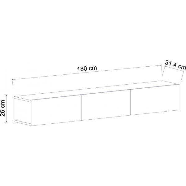 TV-bänk Valnöt - 180 cm TV-bänk Valnöt - 180 cm