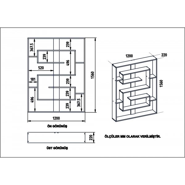 Bibliothque Esteban - Noir/chne