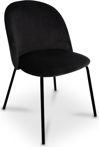 Giovani velvet stol - Svart