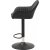 Tabouret de bar Blocks en PU noir hauteur d\\\'assise 75-89 cm