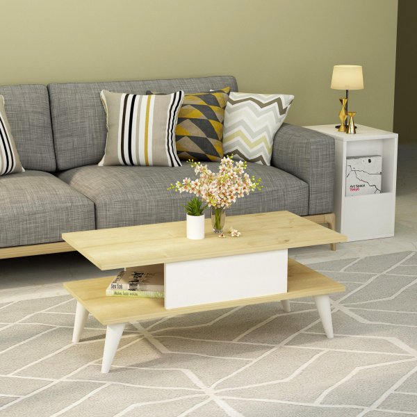 Table basse Beta - Chêne saphir/blanc Table basse Beta - Chêne saphir/blanc