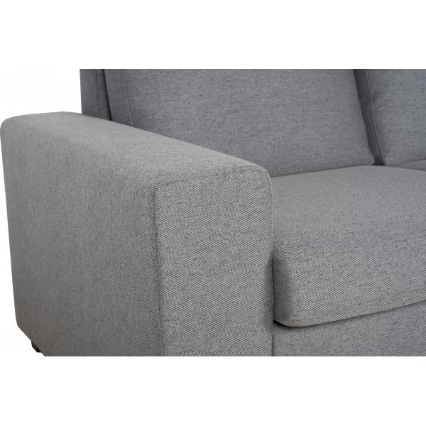 Soffa grå med öppet avslut 244 cm + Textilrengöring för möbler Soffa grå med öppet avslut 244 cm + Textilrengöring för möbler