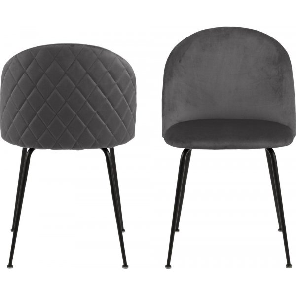 Chaise de salle  manger Louise - Gris fonc