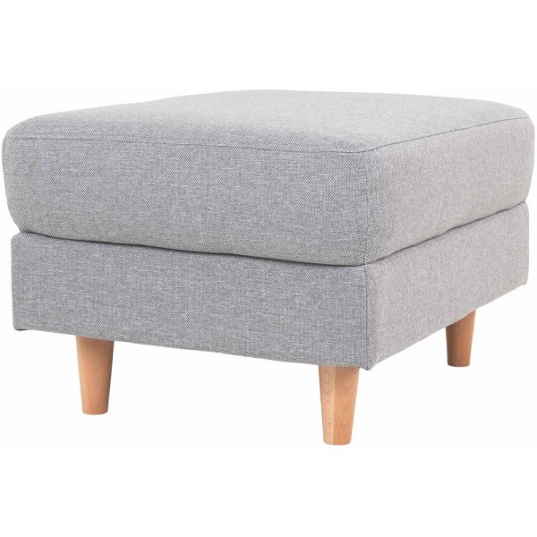 Bologna Sittpuff - Ljusgrå/bok Bologna Sittpuff - Ljusgrå/bok