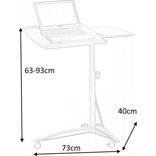 Hector höj och sänkbart stativ till laptopbord svart Hector höj och sänkbart stativ till laptopbord svart