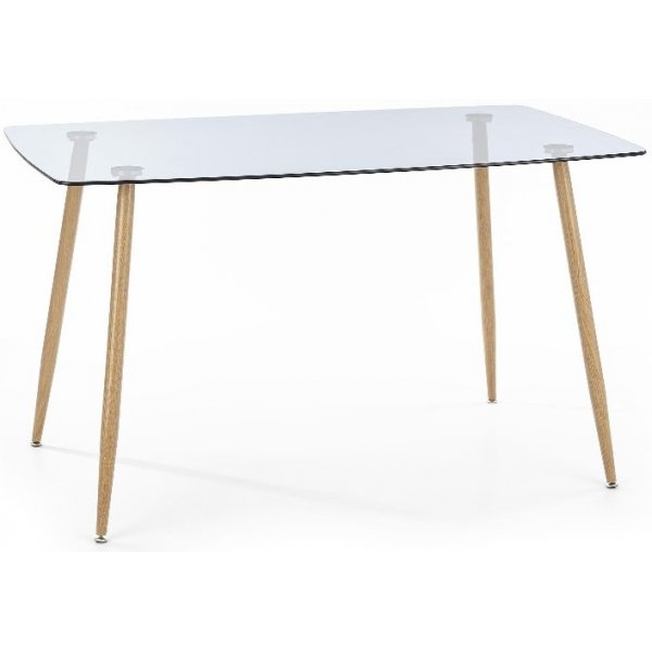 Tia matbord 130 x 80 cm - Ek / Glas