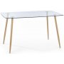 Tia matbord 130 x 80 cm - Ek / Glas