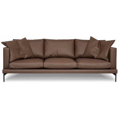 York 4-sits soffa i brunt lder - Chocolate (tervunnet lder) + Mbeltassar