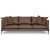 York 4-sits soffa i brunt lder - Chocolate (tervunnet lder)