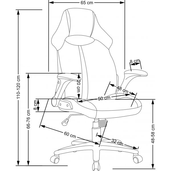 Chaise de bureau Bloom - Noir/rose Chaise de bureau Bloom - Noir/rose
