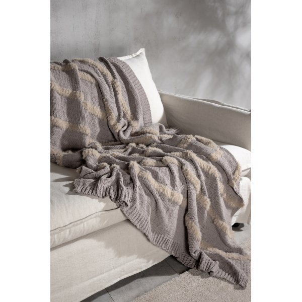 Tina pläd 130x170 cm - Grå Tina pläd 130x170 cm - Grå