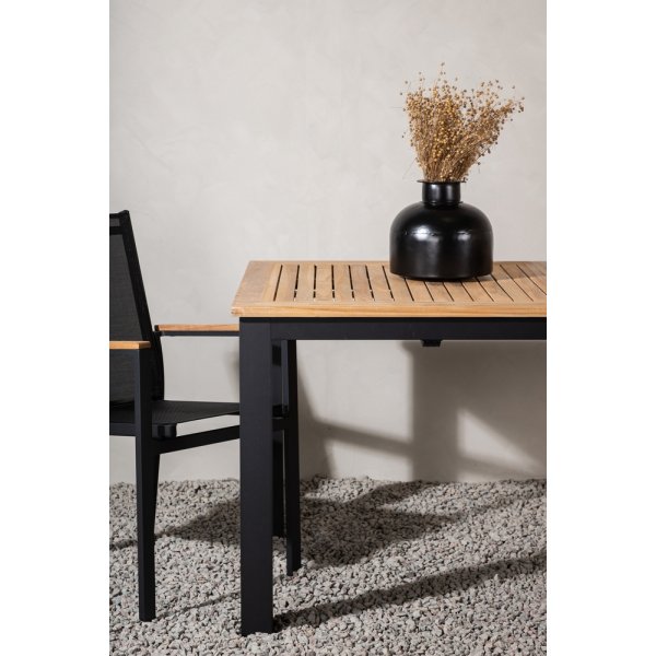 Panama matbord 210 x 90 cm - Svart/Natur Panama matbord 210 x 90 cm - Svart/Natur