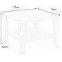 Harper soffbord 70 cm - Vit