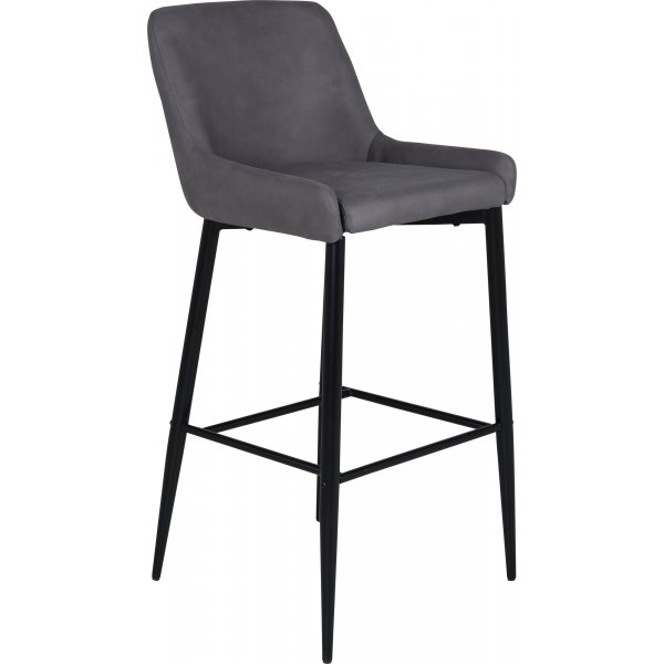 Argon barkruk - Grijze microfiber