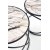 Mille soffbord 40/50 cm - Vit marmor/svart