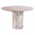 Table  manger ronde Pegani en marbre beige/gris - 110 cm