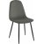 Chaise Carisma en velours gris avec pieds noirs + Pieds de meubles