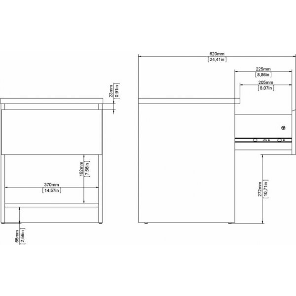 Naia sängbord 1 - Hickory Naia sängbord 1 - Hickory
