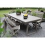 Matgrupp Salt gr teak: Bord 240 cm inklusive 6 st fllbara stolar i gr teak