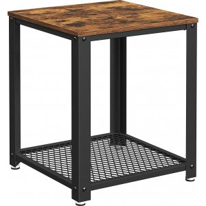 Table d'appoint Freddie 45 x 45 cm - Marron/noir