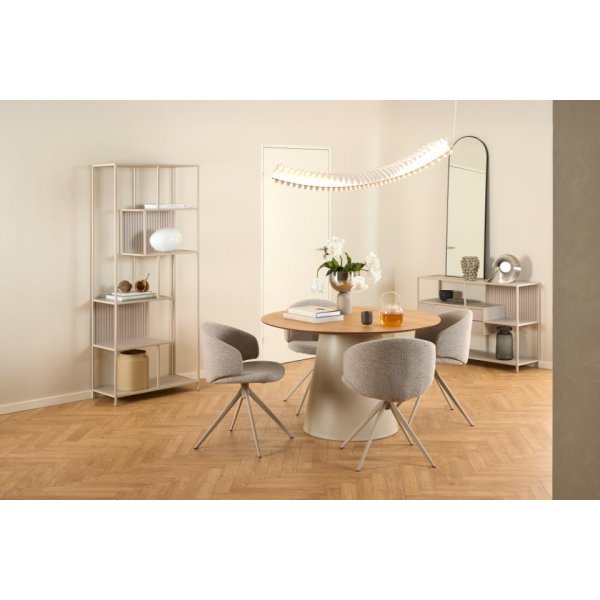 Ella matstol - Beige boucl�/gr�