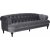 Oxford deluxe 3-sits soffa i Gr sammet