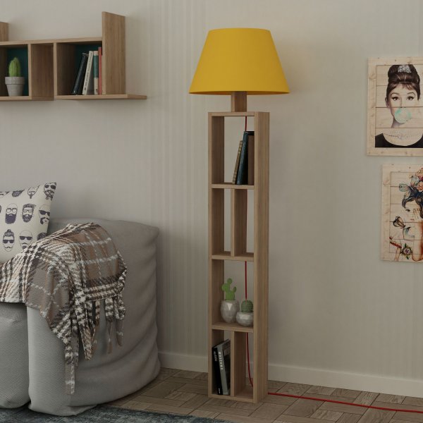 Giorno golvlampa - Sonoma ek/gul Giorno golvlampa - Sonoma ek/gul