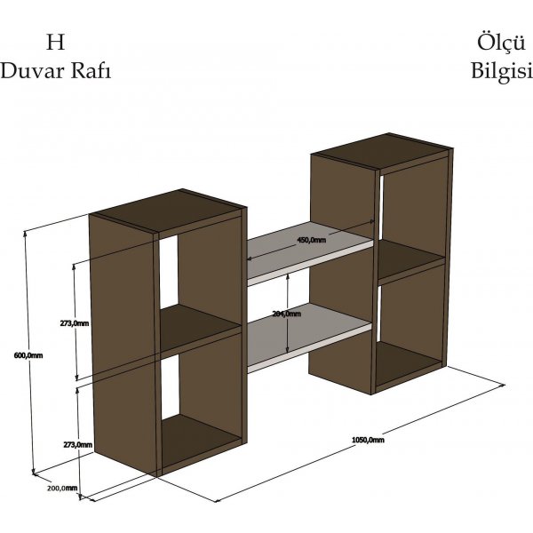 Bambi wandplank - Wit/antraciet Bambi wandplank - Wit/antraciet