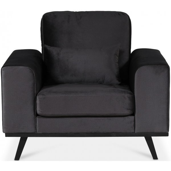 Fauteuil Ranger - Gris anthracite (velours) Fauteuil Ranger - Gris anthracite (velours)