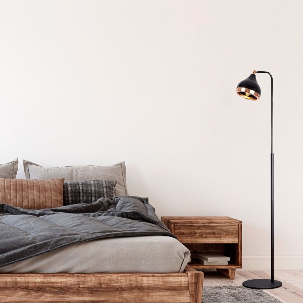 Yildo golvlampa 1 - Svart/koppar Yildo golvlampa 1 - Svart/koppar