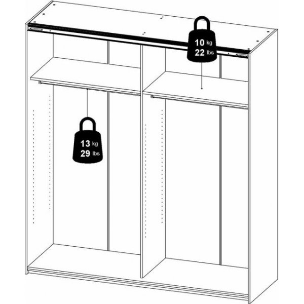 Verona garderob - Vit