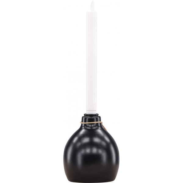 Bougeoir LED Ulricehamn 32 x 12 cm - Noir/Blanc