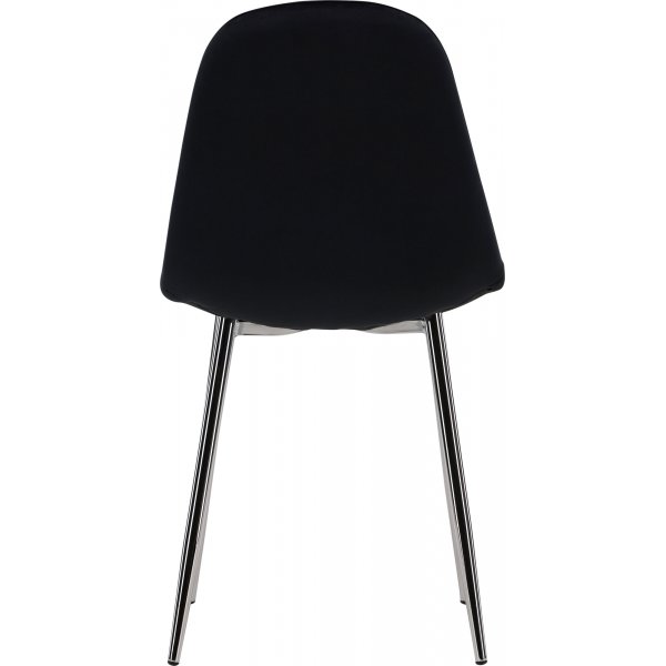 Chaise Bridge - Velours noir/chrome Chaise Bridge - Velours noir/chrome