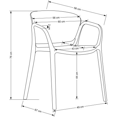 Cadeira matstol 491 - Vit