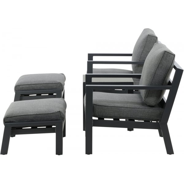 Groupe lounge Barcelona - Noir/gris Groupe lounge Barcelona - Noir/gris