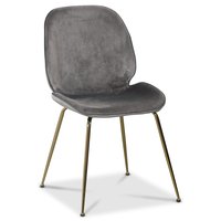 Deco velvet stol - Mörkgrå / Mässing Deco velvet stol - Mörkgrå / Mässing
