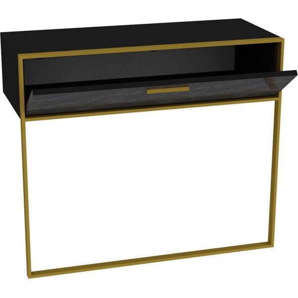 Polka bijzettafel 90 x 38,5 cm - Goud/zwart