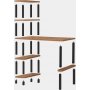Nano skrivbord 120x70 cm - Svart/furu