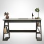 Lungo skrivbord 140 x 60 cm - Antracit/vit