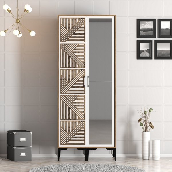 Armoire Kumsal 1 Noyer/blanc Armoire Kumsal 1 Noyer/blanc