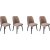 Ensemble de chaises de salle  manger Jaffa, 4 pcs - Beige/noir