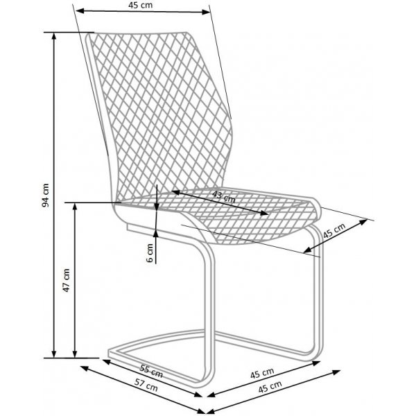 Chaise de salle à manger Floretta - PU beige foncé / noir Chaise de salle à manger Floretta - PU beige foncé / noir