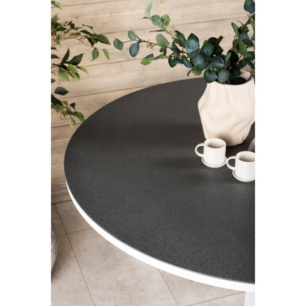 Copacabana matbord 140 cm - Gr/Vit