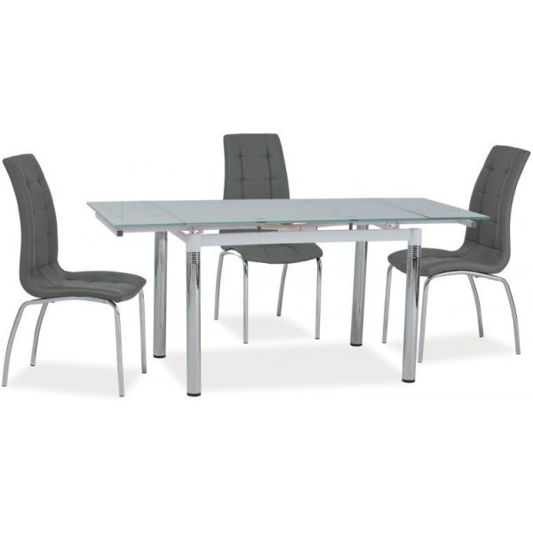 Sarai 110-170 cm matbord - Vit/krom