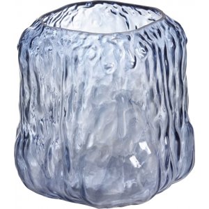 Heli vase/lanterne bougie 15 x 17 cm - Bleu