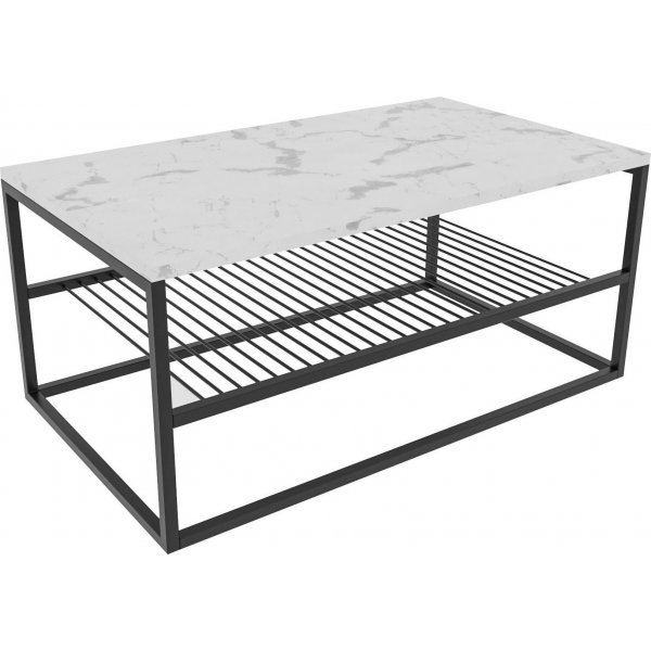 Table basse Azur 95 x 55 cm - Blanc/noir