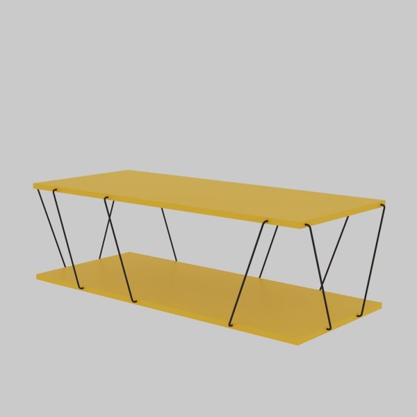 Table basse Labranda 120 x 50 cm - Jaune/noir Table basse Labranda 120 x 50 cm - Jaune/noir
