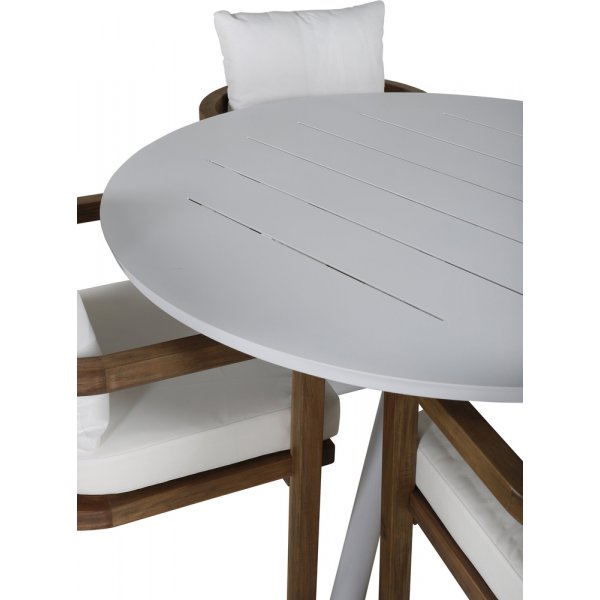 Alma utematgrupp med 4 st Erica stolar - Natur/Vit Alma utematgrupp med 4 st Erica stolar - Natur/Vit