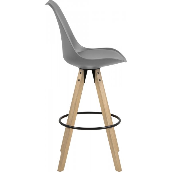 Dima barstol - Gr PU/gummitr