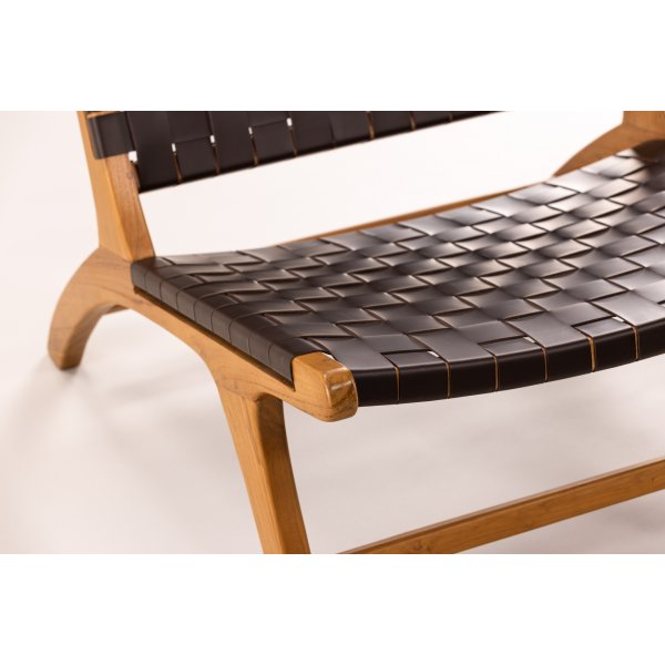 Fauteuil Rike - Marron/teck Fauteuil Rike - Marron/teck